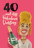 Patsy Ab Fab 40th champagne birthday card for her created by The Supermodels