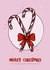 Merry Christmas Candy Cane card created by Doodling Bec