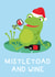 Mistletoad and Wine Christmas Card created by Michael Cutler