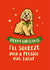 Cute Cockapoo Christmas card for the dog lover created by The Typecast Gallery