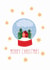 Cute snow globe Christmas card created by Natalia Ryapolova