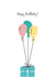 Balloons and present birthday card created by Inky Acorn Designs