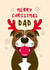 Staffordshire Bull Terrier Christmas Card for Dad created by Diva Doodle Designs
