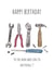 Classic Birthday Card - The Man Who Can Fix Anything - Tools created by doodlepuds