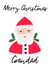 Merry christmas grandad card / santa claus card created by EmilyKateCo
