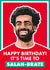 Fun Birthday Card - Mo Salah - Salah-Brate created by Joe Baines Graphic Design and Illustration