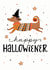 Happy Halloween Sausage Dog created by Fox Card Co