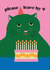 Grumpy Cat Funny Illustrated Cat Birthday Card created by Betiobca