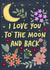 I love you to the Moon and back created by Lili's Papers Co.