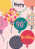 Happy 90th Birthday balloons created by Sazerelli Designs