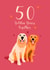 Golden Retriever 50th Golden anniversary card created by Dani Verbeeten