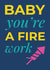 Baby You're a Firework Thank You Card created by Saladbomb Creative