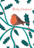 Robin Holly Bush Christmas Card created by Inky Acorn Designs