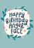 hapy birthday angel face - card  created by katie illustrated