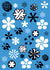 Snowing asterisk Christmas card 1002 created by Sarah Hyndman