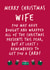 Cheeky - Funny - Wife - Merry Christmas Wife - Christmas Presents - Presents - Christmas Card created by Fifi Designs