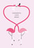 Flamingo Wedding Elegant Minimal Illustrated Card created by Betiobca