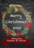 Merry Christmas Amazing Auntie and Uncle festive wreath 2025 card created by Kerrylovescards