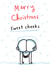 Funny Christmas card for other half or friend - Merry Christmas Sweet Cheeks created by Sarah Ray