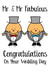 Mr & Mr Fabulous Gay Wedding Day - Congratulations Card - Civil Ceremony - LGBT created by Knick Knack Crafts