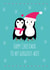 Happy Christmas to my gorgeous wife, cute penguins created by Missycards