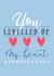You Levelled up my heart Valentines Anniversary Card created by Harriet Alice Fox