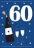 60th champagne birthday card created by Missycards