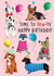 Time To Pawty Funny Dog Birthday Card created by Amy Florence Design
