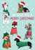 We Woof You A Merry Christmas Funny Dog Christmas Card created by Amy Florence Design