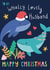 Happy Christmas Husband, cute whale Christmas Card created by Fox and Bird Studio