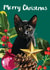 Black Cat Christmas Card created by Sarah Kelleher