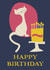 Cat birthday card 1000 created by Willow and Ink