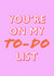 You're on my to-do list anniversary card created by Profanity Polly Prints