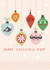 Pretty - Cute - Traditional - Contemporary - Festive Baubles - Christmas Decorations - Merry Christmas Mum - Mum - Christmas Card created by Sally Payne Design