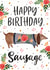 Floral Happy Birthday sausage dog card created by Making Meadows Ltd
