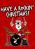 Have A Rockin' Christmas, Santa Playing Drums created by Doodle Rob