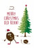 Coffee bean Christmas card created by Wicked Poppy Designs