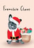 Frenchie Claus Funny French Bulldog Christmas Card created by Amy Florence Design