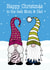 Best mum and dad gnome couple Christmas card created by Gellie Design
