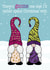 Two gnome girls couple Christmas card created by Gellie Design