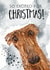 Excited Greyhound Christmas Card created by Jo Scott Art
