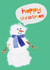 Happy Christmas smiley snowman card created by Eden Fay