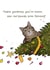 Funny Cat Tree Down Christmas Card created by Silvia Whiteley Art
