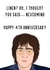 Funny John Lennon Anniversary Card - 4 Years - Linen? Oh I Thought You Said Never Mind created by Daniella Illustrates