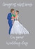 Congratulations on your Wedding day - Illustrated wedding card created by StuArt