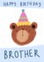Party Bear Happy Birthday Brother Card created by Sarah Shields Studio