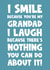 Happy birthday grandad Father’s Day funny smile laugh created by Naomi Park