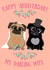 Pug Happy Anniversary Card - Darling Wife created by Puggy Designs