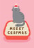 Rude Merry Crapmas Cat Christmas Card created by Studio Boketto