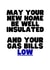 Funny Political Typography New Home Card - Cost Of Living Crisis - May Your New Home Be Well Insulated And Your Gas Bills Low created by Nice Try Cards
